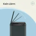 SONGMICSHOME  Prullenbak met 2 Compartimenten, 2 x 30 L Dubbele Afvalemmer met Deksel, Pedalen, Kunststof Binnenemmers, Softclose, Groenachtig grijs image 8