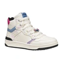 GEOX Washiba Junior High Top Sneaker Girl's White/Multicolor image 1