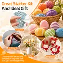 Häkelset 62 Knäuel Bunte Wolle Mit Tasche Nadeln Und Zubehör Für Einsteiger DIY Handarbeit image 2