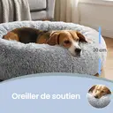 SONGMICS Panier pour chien avec bords surlevés rond gris clair - 90 x 20 cm image 4