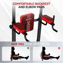 Pooboo C966S Power Tower Dip Station Pull Up Bar for Fitness Home Gym Workout,Multi-Function Adjustable Height Fitness Strength Training Exercise Equipment image 1