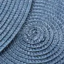 PP Round Placemat
Zhongyuan Ink Blue，Set of 6 Round Braided Placemats Table Mats for Dining Tables Washable Non-Slip Place Mats 15 inch for Home Decoration image 5