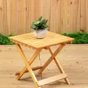 Interiors by Premier Side Table Beauport Wood Foldable Natural image 1