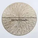 Gold Exploding Fireworks PVC Placemat，Placemats Set Of 6 PVC Place Mats For Kitchen Table Indoor/Outdoor Washable Heat-Resistant Placemat Wipeable Dining Table Mats And Cup Coaster For Camping, Festival, Wedding, Party image 1