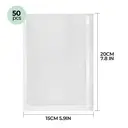 ATSHARK Sacs de Mise Sous Vide Prédécoupés, Lot de 50 (15 x 20 cm) – Sans BPA, Résistants et Renforcés, Idéaux pour la Conservation des Aliments et la Cuisson Sous Vide, VB1520 image 8