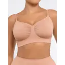 Feelingirl Best-Selling Everyday Seamless Comfortable Wireless Ruched bust Anti-Sag Bra Unlined Soft Bra for Women XXL Dark Skin, Couple Gift Perfect Gift image 2