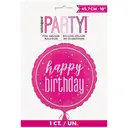 Unique Party Glitz Happy Birthday Balloon, Pink, 45cm image 1