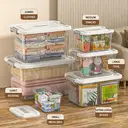 Thick Clear Plastic Storage Box 4 Pack 50.4x37.6x28.8cm(NO.8866*4) image 2