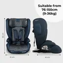 My Babiie MBCS75 Toddler to Booster R129 Car Seat with ISOFIX - Navy Leopard image 5