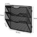 Senhoglb Porte-documents mural A4 à 3 niveaux, en maille métallique, assemblé, Noir, Offre annuelle, Sélection de cadeaux image 1