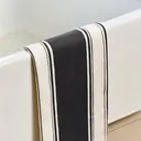 Dexam Tea Towel Love Colour Striped 100% Cotton Black 46x71cm image 3