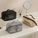 Verbex H7 Gray High-Value Makeup Handbag Travel Bag/Cosmetic Pouch/Storage Bag/Multifunctional Popular Mesh Pillow Travel Portable Bag image 5