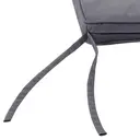 Outsunny Lot de 2 Coussins de chaise de jardin Coussin chaise extérieur Coussins d'assise déhoussables Rembourrage 5 cm Tissu Polyester dim. 45L x 45l cm Gris foncé image 7