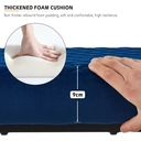 CLIPOP Upholstered Dining Bench, 100 cm Velvet Padded Seat, Ottoman Bench Hallway Bench with Sturdy Metal Legs, Dining Room Bench Seating for Entryway Living Room Bedroom Blue image 5