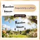 Ramadan wooden hanging decorations - Blue image 2
