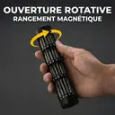 EasyWox Kit de Tournevis Électrique Mini 62-en-1, Affichage Numérique du Couple, Batterie Lithium Rechargeable 500mAh, Boîte de Rangement Rotative, Embouts Longs, Gris image 6