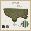 Rosewood x Joules Khaki Quilted Coat for Dogs Medium image 6