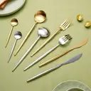 FangYuan Set de 4 couverts en acier inoxydable compatibles lave-vaisselle - Argent  image 10