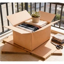 Triplast Single Wall Cardboard Boxes 8x6x6" Brown Pack of 5 image 2