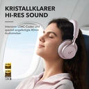 Soundcore von Anker, Space One – Pink, kabellose Kopfhörer mit aktiver Geräuschunterdrückung, 2x stärkere Stimmgeräuschunterdrückung, bis zu 40 Stunden Akkulaufzeit mit ANC, App-Steuerung, Hi-Res-Wireless-Audio mit LDAC, bequemer Sitz, klare Anrufe, Bluetooth 5.3 image 3