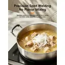 PURECOOK 304 Hot Pot Series | 304 Double | Bottom Hot Pot with Heat | Resistant Handle for Plain Broth image 1