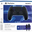 PlayStation DualSense Wireless-Controller mit USB-Kabel für PC – Kompatibel mit PS5, MacBook und Mobilgeräten – Mitternachtsschwarz image 3