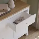 Vida Designs Sideboard Arlington 3 Doors 2 Drawers White/Oak Effect image 4