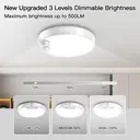 Homelist 2 Pack Motion Sensor Lights Indoor New Upgraded, 500LM 8000mAh LED Ceiling Lights with Remote Control, Battery Powered Rechargeable Lights for Shed Loft Bedroom Garage Porch Hallway Stair image 1