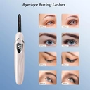 Sunluxy S600 Pink Electrothermal Eyelash Curler, Natural Curling Long-Lasting Shaping, LED Temperature and Battery Display, Smart Safe Automatic Power-Off, Rechargeable Portable Eyelash Curler image 2