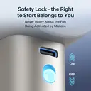 JISULIFE Pro1S Turbo ventilateur portable à écran LED - Or métallique image 8