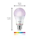 Philips Smart Light Bulb LED Globe Frosted Screw E27 Full Colour & Warm/Cool Spectrum 60W 2pcs image 9