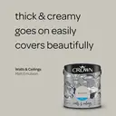 CROWN Matt Emulsion Grey Putty 2.5L image 6