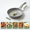Redchef Starlight Series 24cm Ceramic Frying Pan, Grey Exterior & Interior image 8
