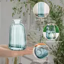 Vases for Flowers Small Vase for Table Decoration, 3Pcs Vintage Bud Vases Coloured Ribbed Mini Vase Set for Kawaii Living Room Decor Bedroom Wedding Centrepieces image 4