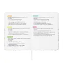 Jubiluu Carnet ligné A5 à couverture rigide en tissu avec marque-page et élastique - Wildflower Field image 7