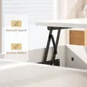 HOMCOM Couchtisch Höhenverstellbar, Wohnzimmertisch mit Hebeplatte, 2 Schublade und verstecktem Stauraum, Kaffeetisch Sofatisch für Wohnzimmer, Hochglanz Weiß image 6