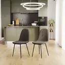 Vida Designs Dining Chairs Luton Quilted Black 2pcs image 4