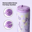Bottle Bottle Insulated Stainless Steel Water Bottle 750 ml with Straw, Lid & Handle - Leak-Proof, BPA-Free, Double Walled - Ideal Water Bottle for Sports, Travel & Fitness (Purple Grown) image 2