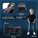 AIYAPLAY 6V Electric Ride on Car, Kids ATV 4 Wheeler with Music and LED Headlights, Indoor Outdoor Toy Car Black image 4