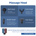 Sunluxy CM20C Electric Handheld Massager Gun – 76W Power, 9-Hour Battery Life, 5 Speed Levels & 4 Massage Heads, Compact Deep Tissue Percussion Massager image 8