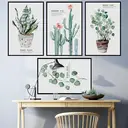 Polygonal bordered plant and flower art magic picture, peelable and stickable 3D three-dimensional wall sticker, decorative PVC home decoration, suitable for living room, bedroom, TV, sofa background wall,Rectangular black trim A image 3