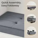 Ochama x SONGMICS Storage Ottoman, Foldable Velvet Storage Bench, 2 Extra Storage Boxes, 38 x 110 x 38 cm, for Hallway, Living Room, Bedroom, Dark Grey image 7