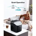 EUHOMY Countertop Ice Maker – Self-Cleaning Function – 9 Cubes in 6 Minutes – Portable Ice Cube Maker with Ice Scoop & Basket – For Home, Kitchen, Office, Bar image 1