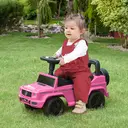 HOMCOM 3 in 1 Kids Ride On Car G350 Licensed Foot To Floor Slider Toddler Push Along NO POWER Pink 12-36 months image 5
