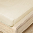 NightComfort Fitted Sheet Non Iron Polycotton Deep Fit 45cm Beige King image 3
