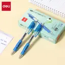 Deli 0.5mm Gel Pens, Office Writing Supplies, Blue, 12-Pack image 1