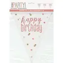 Unique Glitz Rose Gold Birthday Bunting, 3.65m image 1
