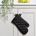 Dexam Single Oven Glove Love Colour 100% Cotton Black image 1