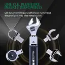 MoveCrab Clé dynamométrique numérique avec têtes interchangeables, réglage de précision de 6,8 à 135 Nm/5 à 99,6 pi-lb et embouts à cliquet et à fourche image 1