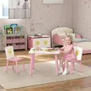 AIYAPLAY 3-Piece Kids Table and Chair Sets, Kids Table with 2 Chairs Set Furniture with Star Pattern for Boys and Girls, Bedroom, Nursery, Playroom, Pink image 8